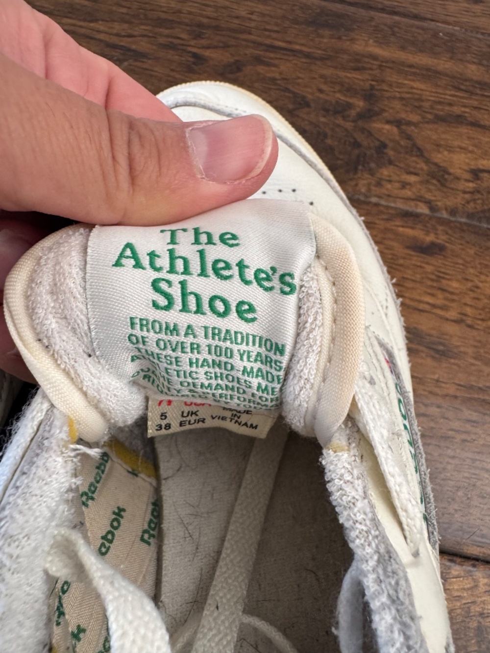 Reebok Classic White Leather Sneakers Size 7.5 USA / 5 UK / 38 EUR - Picture 7 of 8